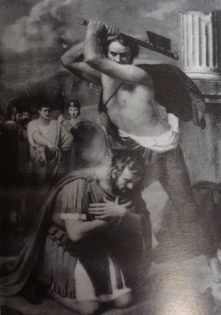 Martirio di Sant'Alessandro - 1845 - olio su tela cm.190x130 - chiesa parrocchiale di San Lorenzo ad Arzago d'Adda (BG)